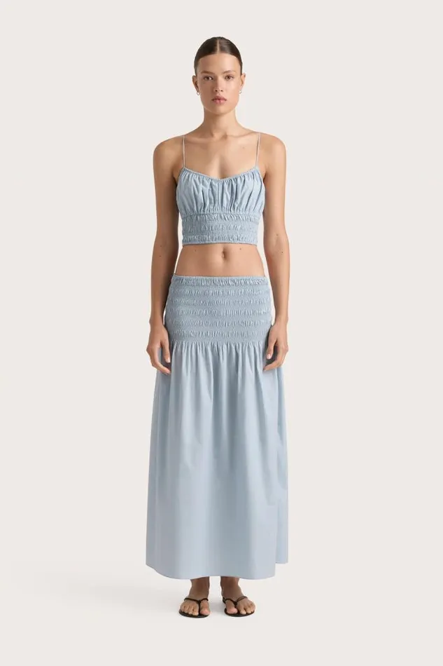 Women Faithfull The Brand Skirts and Shorts Baia Skirt Sky Blue