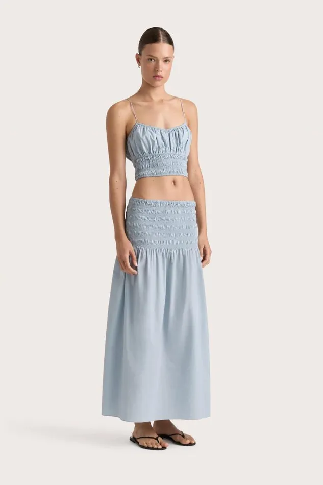 Women Faithfull The Brand Skirts and Shorts Baia Skirt Sky Blue