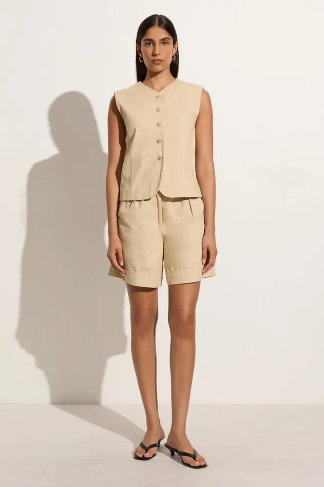 Women Faithfull The Brand Skirts and Shorts Campania Short Bleached Sand