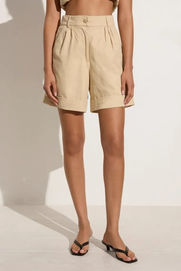 Women Faithfull The Brand Skirts and Shorts Campania Short Bleached Sand