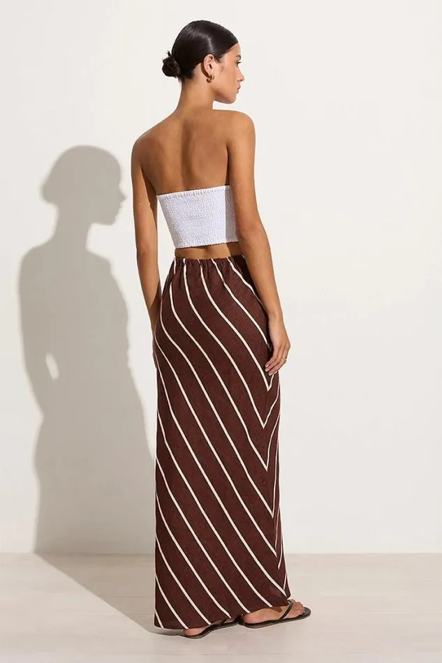 Women Faithfull The Brand Skirts and Shorts Cataline Skirt San Vito Stripe Truffle 8211 Final Sale