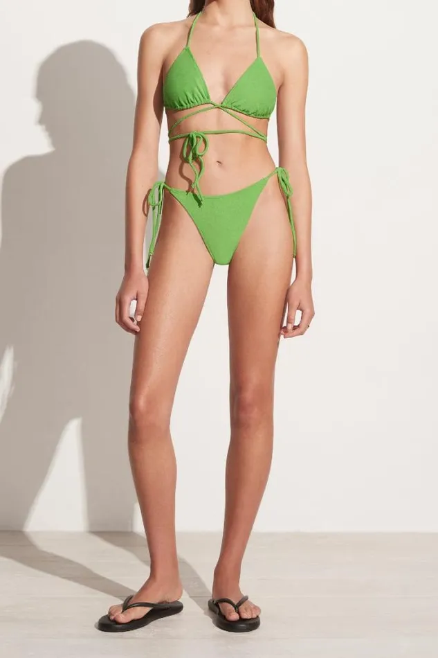 Women Faithfull The Brand Swim Andrea Bikini Bottoms Kiwifruit Towelling 8211 Final Sale
