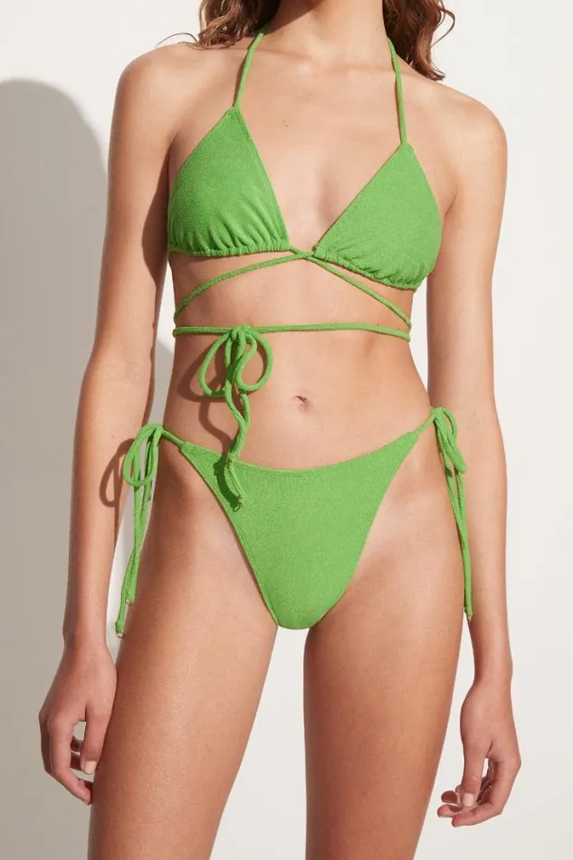 Women Faithfull The Brand Swim Andrea Bikini Bottoms Kiwifruit Towelling 8211 Final Sale
