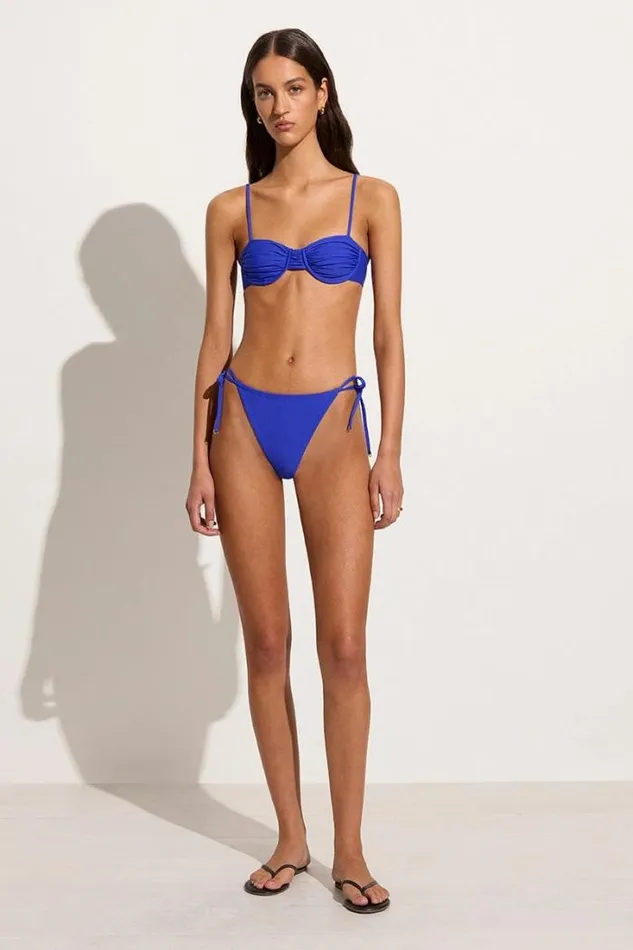 Women Faithfull The Brand Swim Baja Bikini Top Cobalt