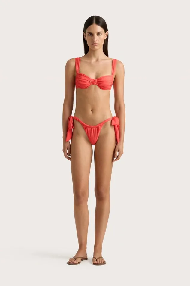 Women Faithfull The Brand Swim Costa Bikini Bottom Vermillion
