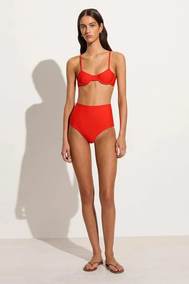 Women Faithfull The Brand Swim Reyes Bikini Bottoms Salsa