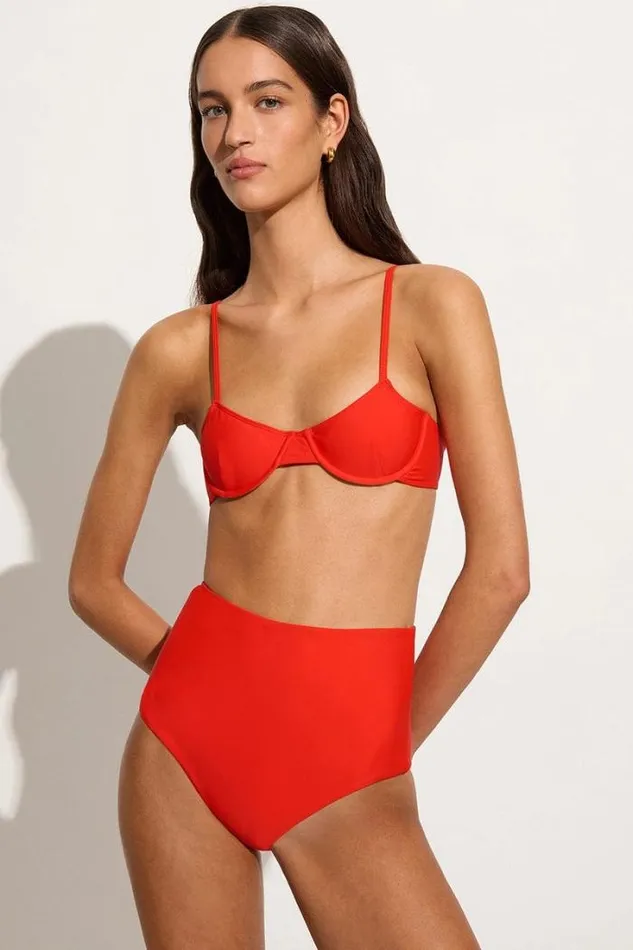 Women Faithfull The Brand Swim Reyes Bikini Bottoms Salsa