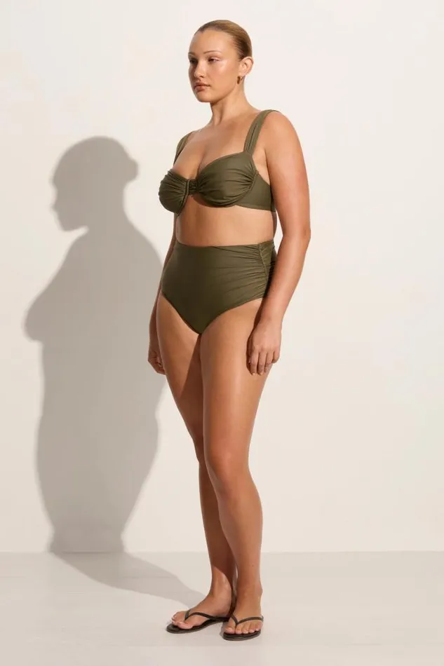 Women Faithfull The Brand Swim Sol Bikini Top Khaki