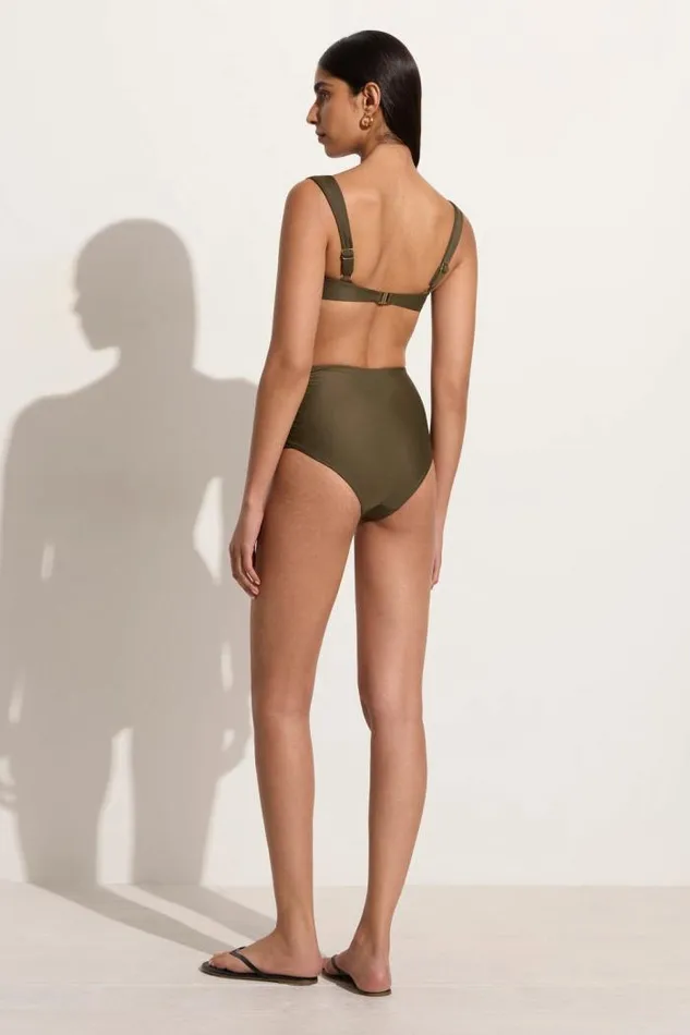 Women Faithfull The Brand Swim Sol Bikini Top Khaki