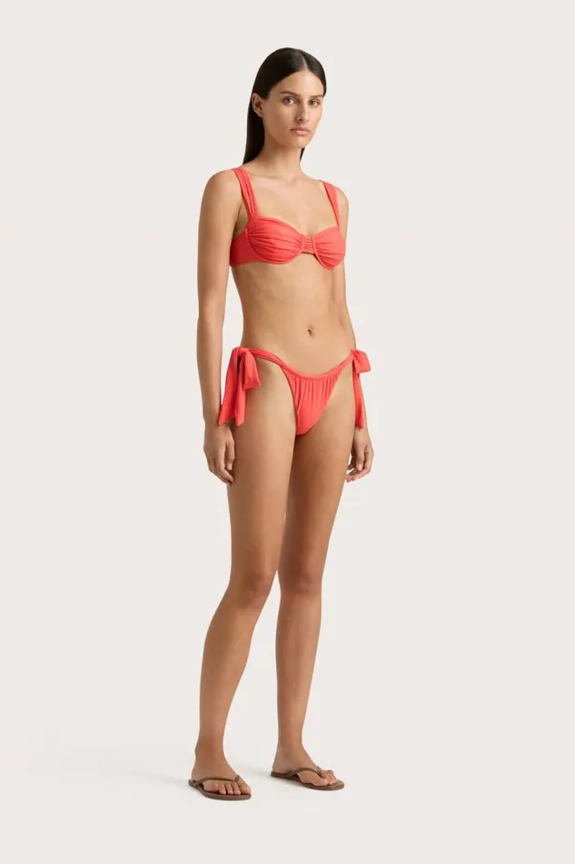 Women Faithfull The Brand Swim Sol Bikini Top Vermillion