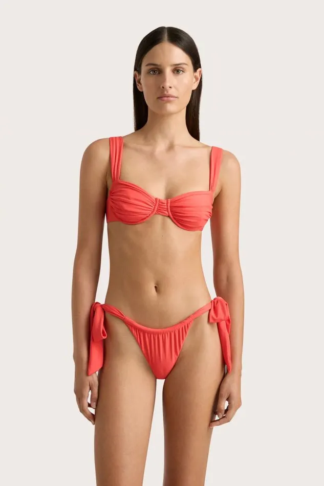 Women Faithfull The Brand Swim Sol Bikini Top Vermillion