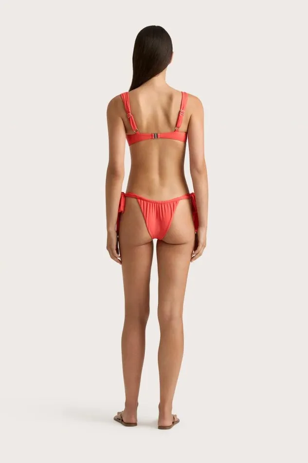 Women Faithfull The Brand Swim Sol Bikini Top Vermillion