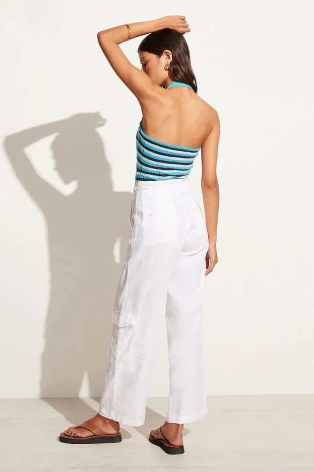 Women Faithfull The Brand Tops Alora Knit Tank Blue Stripes 8211 Final Sale