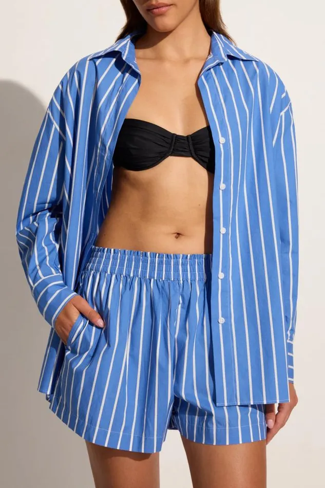 Women Faithfull The Brand Tops Daija Shirt Adia Stripe Ocean Blue
