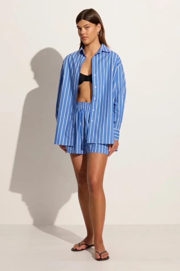Women Faithfull The Brand Tops Daija Shirt Adia Stripe Ocean Blue