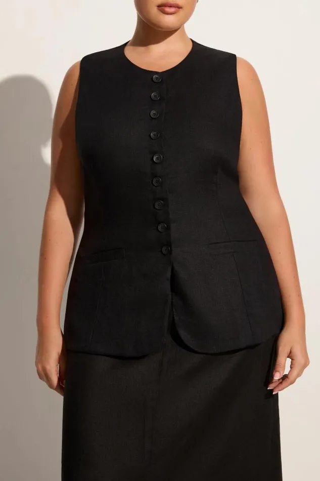 Women Faithfull The Brand Tops Domenico Vest Black