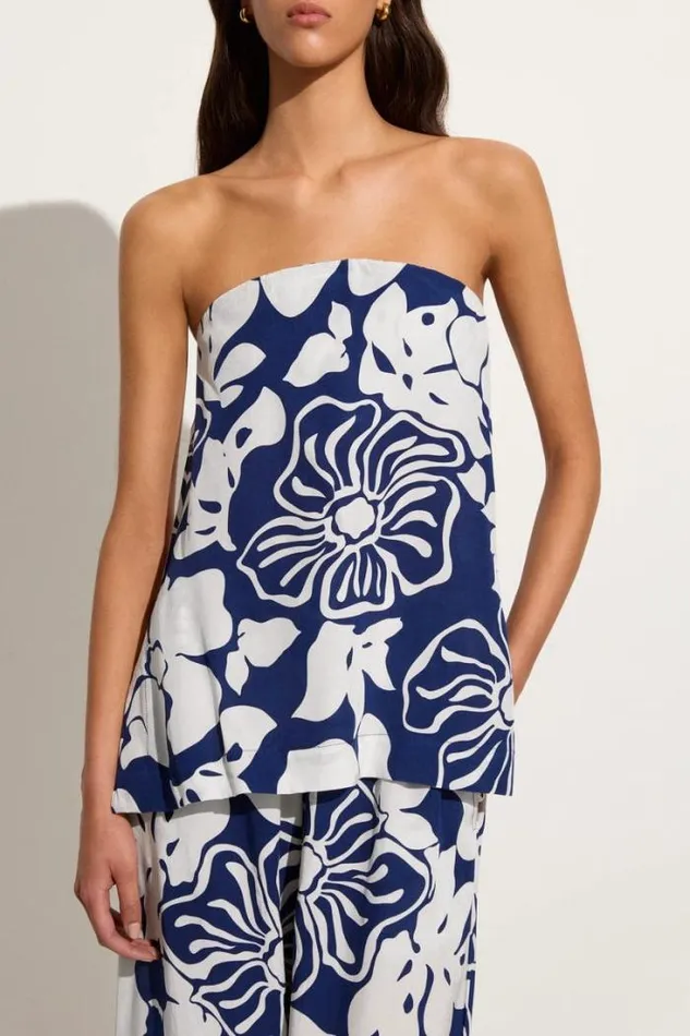 Women Faithfull The Brand Tops Lizette Top Mica Floral Navy
