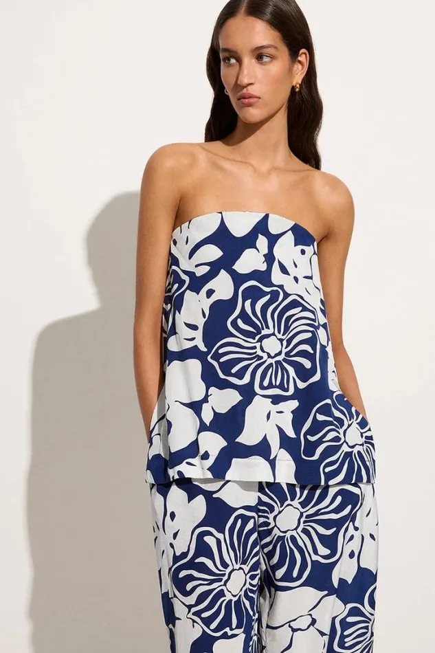 Women Faithfull The Brand Tops Lizette Top Mica Floral Navy