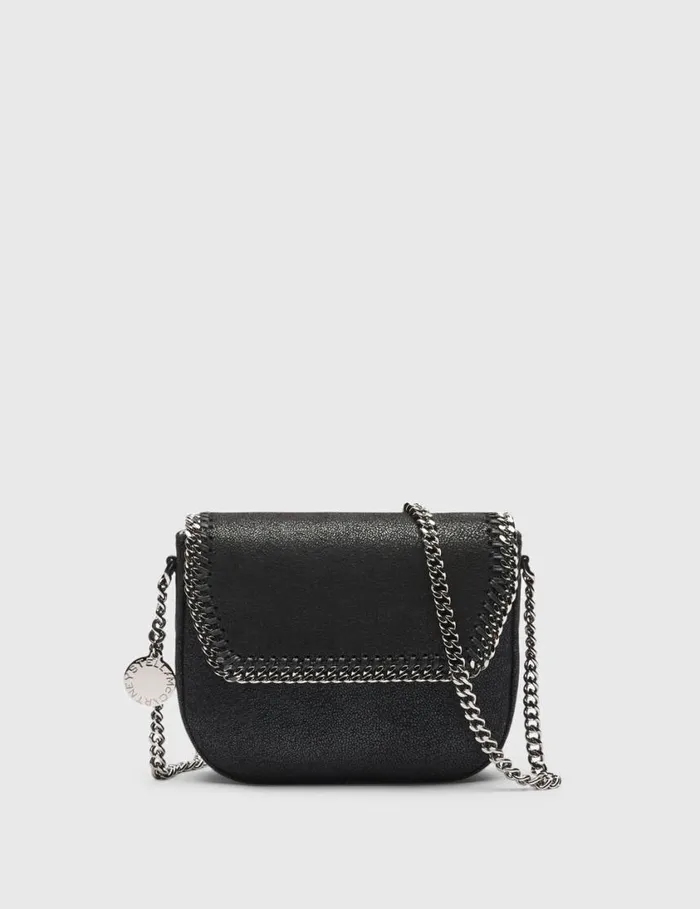 Women Falabella Flap Crossbody Bag Black Stella McCartney Mini Bags And Clutches