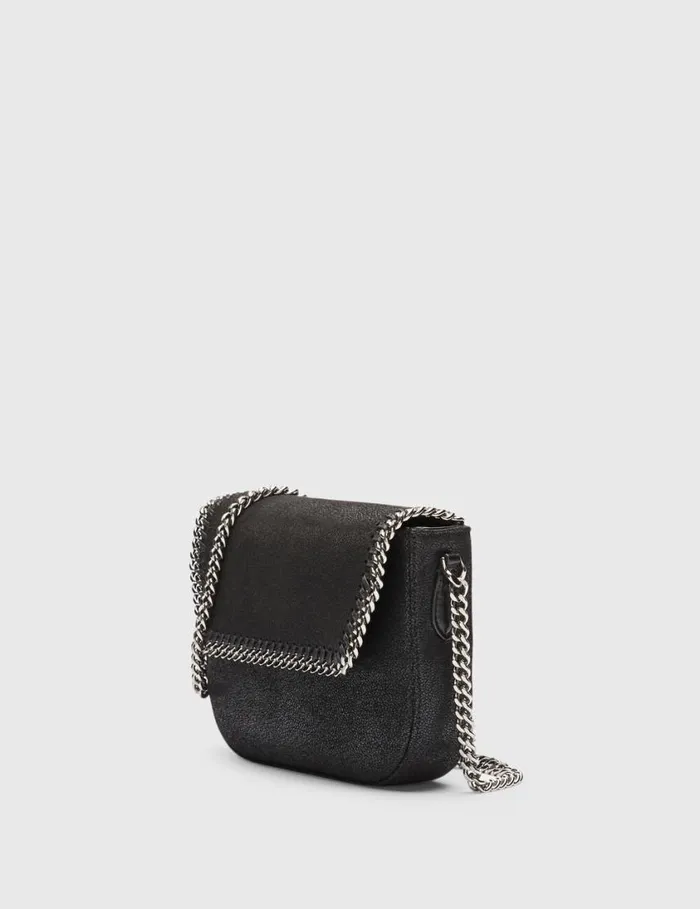 Women Falabella Flap Crossbody Bag Black Stella McCartney Mini Bags And Clutches