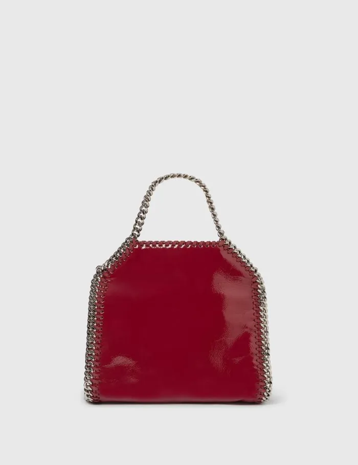 Women Falabella Patent Tiny Tote Bag Burgundy Stella McCartney TopHandle Bags Women Falabella Patent Tiny Tote Bag Burgundy Stella McCartney TopHandle Bags