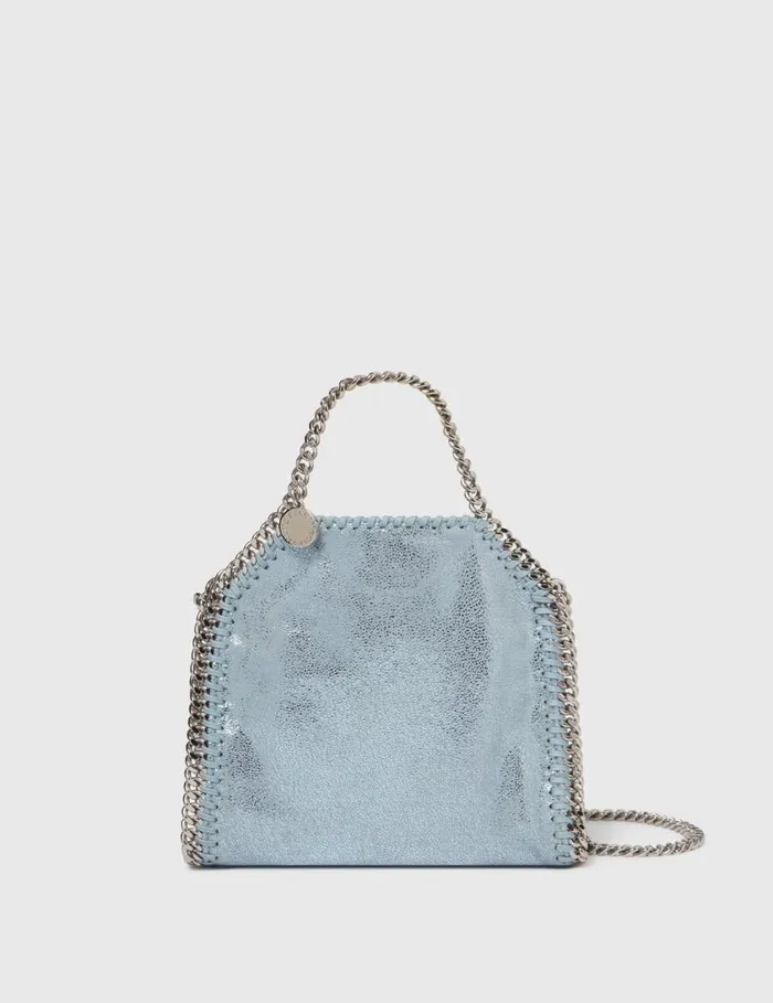 Women Falabella Pearl Tiny Tote Bag Sapphire Blue Stella McCartney Crossbody Bags