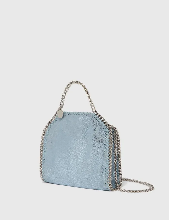 Women Falabella Pearl Tiny Tote Bag Sapphire Blue Stella McCartney Crossbody Bags
