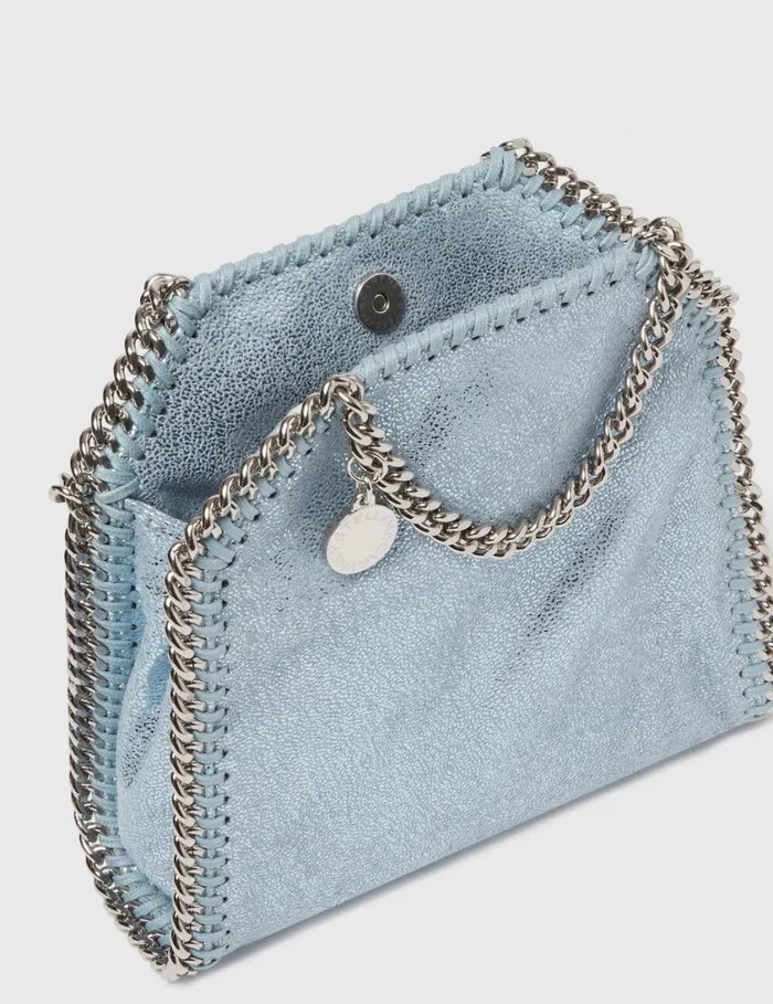 Women Falabella Pearl Tiny Tote Bag Sapphire Blue Stella McCartney Crossbody Bags