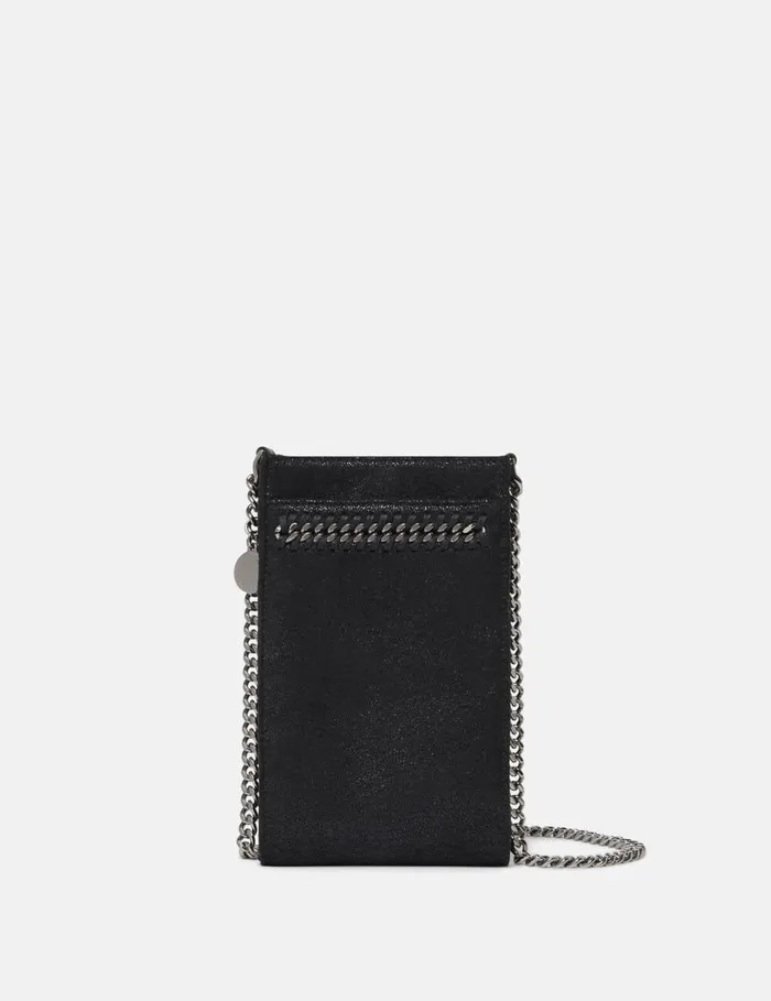 Women Falabella Phone Pouch Pitch Black Stella McCartney Iconic Falabella