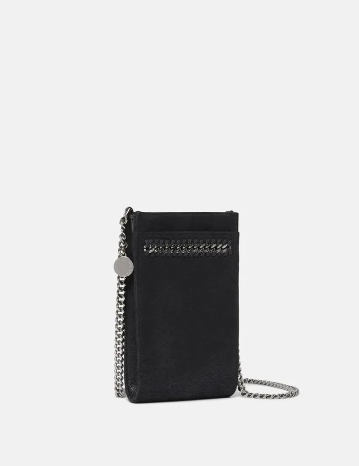 Women Falabella Phone Pouch Pitch Black Stella McCartney Iconic Falabella Women Falabella Phone Pouch Pitch Black Stella McCartney Iconic Falabella