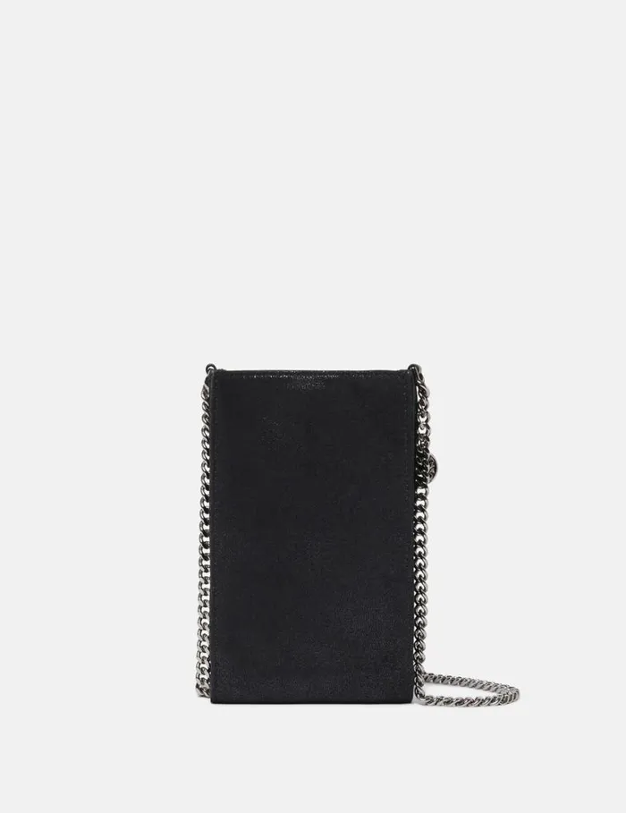 Women Falabella Phone Pouch Pitch Black Stella McCartney Iconic Falabella Women Falabella Phone Pouch Pitch Black Stella McCartney Iconic Falabella