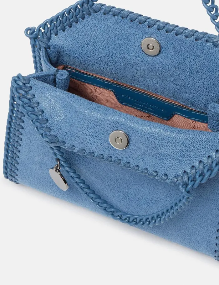 Women Falabella Tiny Enamel Tote Bag Sky Blue Stella McCartney TopHandle Bags Women Falabella Tiny Enamel Tote Bag Sky Blue Stella McCartney TopHandle Bags