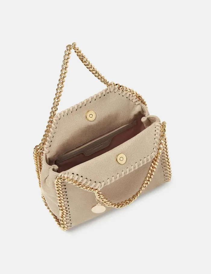 Women Falabella Tiny Tote Bag Butter Cream Stella McCartney TopHandle Bags