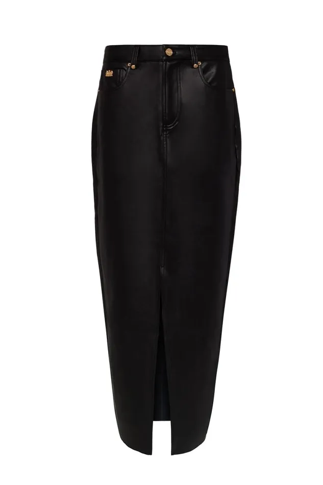 Women Faux Leather Maxi Skirt Black Holland Cooper Skirts Women Faux Leather Maxi Skirt Black Holland Cooper Skirts