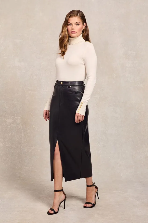 Women Faux Leather Maxi Skirt Black Holland Cooper Skirts Women Faux Leather Maxi Skirt Black Holland Cooper Skirts