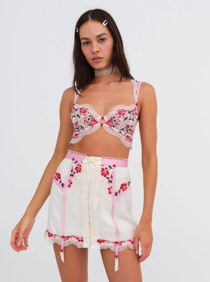 Women Festival Rose Skirt Ivory For Love and Lemons Lingerie Women Festival Rose Skirt Ivory For Love and Lemons Lingerie