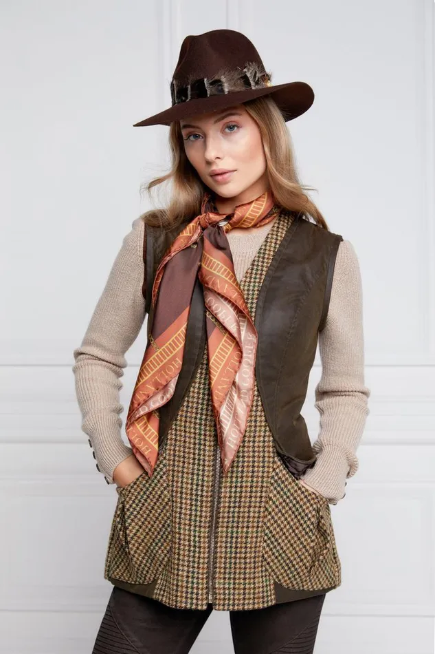 Women Field Vest Hailes Green Tweed Holland Cooper Gilets