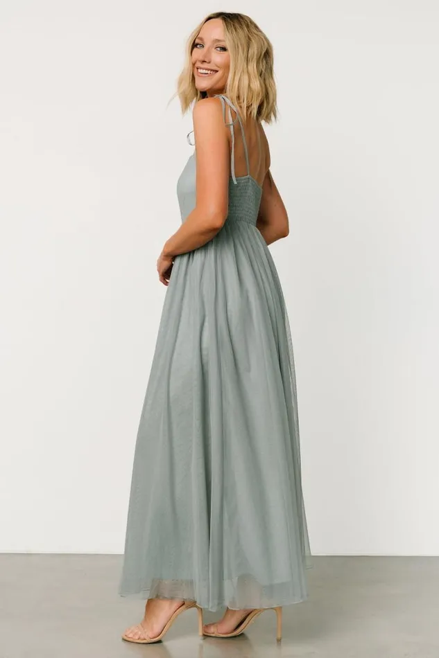 Women Fiona Tulle Maxi Dress Eucalyptus Baltic Born Tulle Styles Women Fiona Tulle Maxi Dress Eucalyptus Baltic Born Tulle Styles