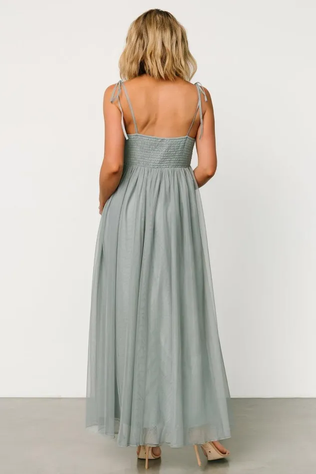 Women Fiona Tulle Maxi Dress Eucalyptus Baltic Born Tulle Styles Women Fiona Tulle Maxi Dress Eucalyptus Baltic Born Tulle Styles