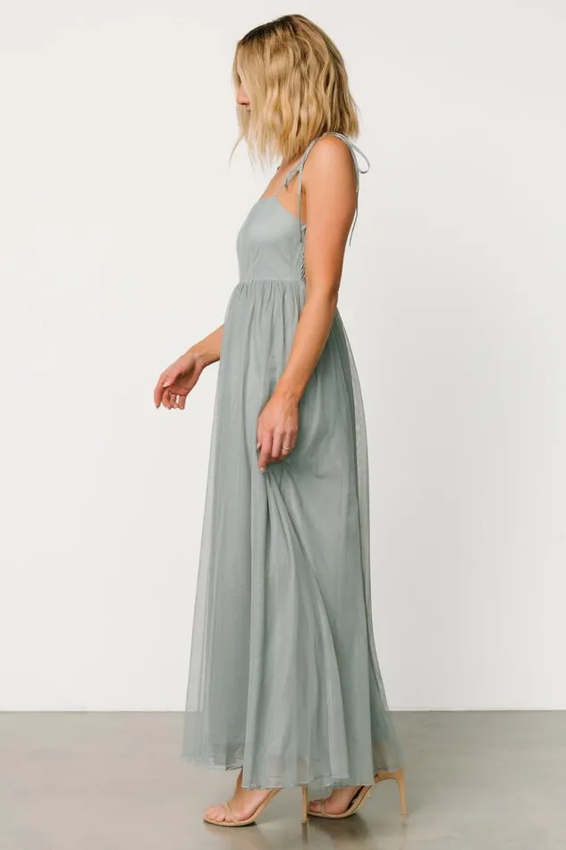 Women Fiona Tulle Maxi Dress Eucalyptus Baltic Born Tulle Styles Women Fiona Tulle Maxi Dress Eucalyptus Baltic Born Tulle Styles