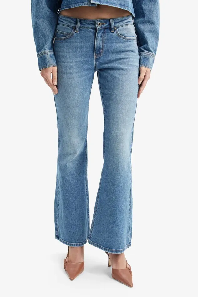 Women Flare Jean Bardot Daxton Low Boot Leg Jeans In Dark Denim Dark Denim Women Flare Jean Bardot Daxton Low Boot Leg Jeans In Dark Denim Dark Denim