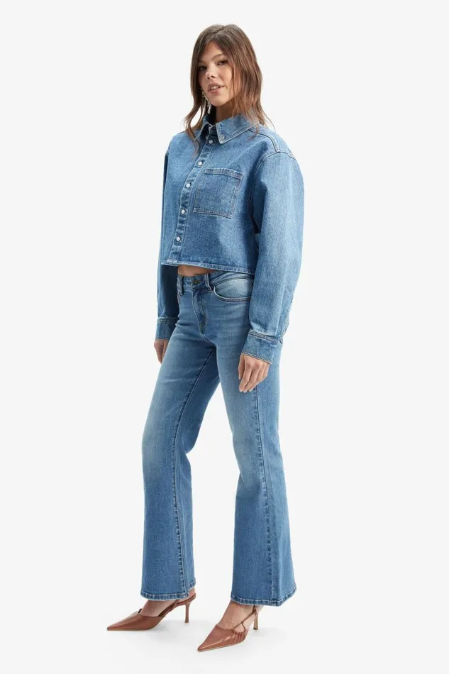 Women Flare Jean Bardot Daxton Low Boot Leg Jeans In Dark Denim Dark Denim Women Flare Jean Bardot Daxton Low Boot Leg Jeans In Dark Denim Dark Denim