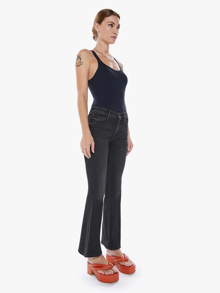 Women Flare Mother Denim The Weekender Black
