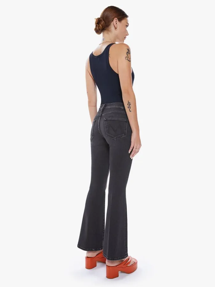Women Flare Mother Denim The Weekender Black