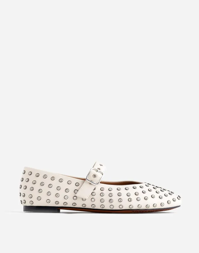 Women Flats and Loafers Madewell The Remy Mary Jane Flat Ecru