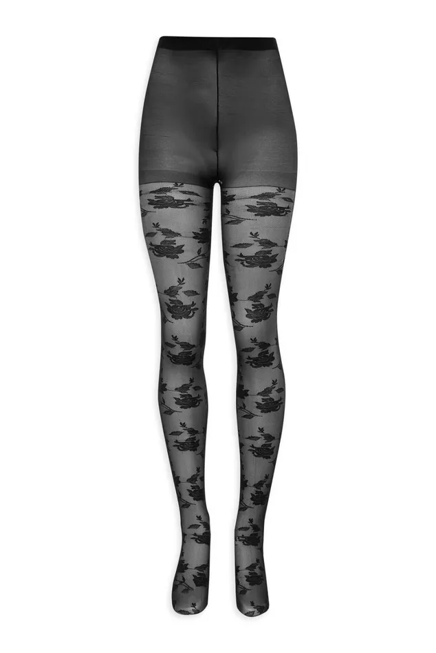 Women Floral Knit Tights Black For Love and Lemons Accessories Women Floral Knit Tights Black For Love and Lemons Accessories