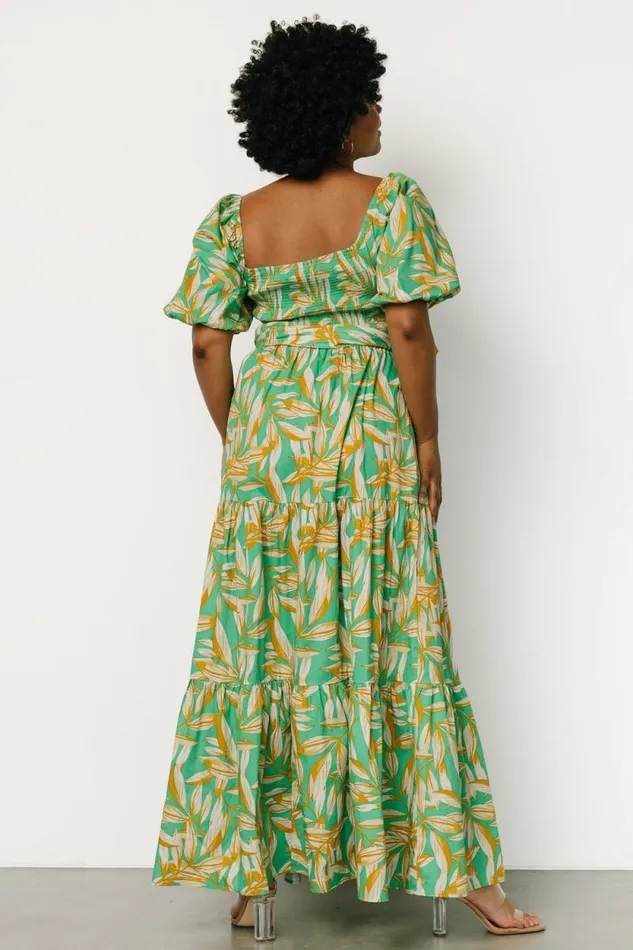Women Forsythe Smocked Maxi Dress Green Print Baltic Born Maxi Dresses Women Forsythe Smocked Maxi Dress Green Print Baltic Born Maxi Dresses