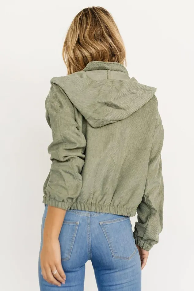 Women Frankie Zip Jacket Dusty Olive Baltic Born Outerwear