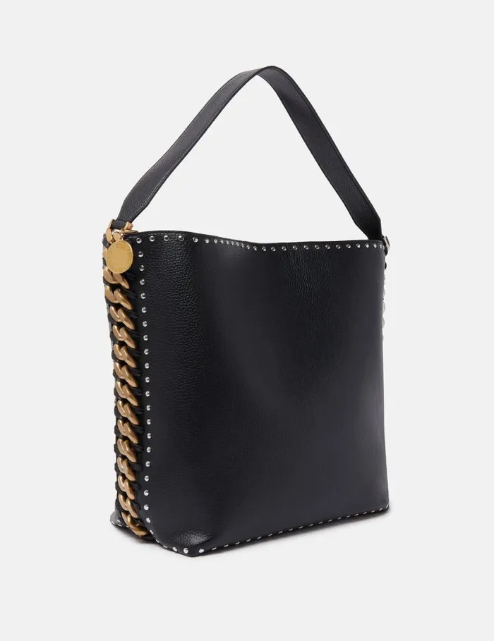 Women Frayme Studded Grainy Alter Mat Tote Bag Black Stella McCartney TopHandle Bags Women Frayme Studded Grainy Alter Mat Tote Bag Black Stella McCartney TopHandle Bags