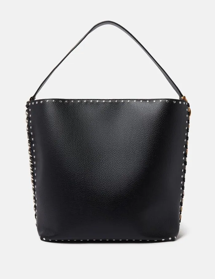 Women Frayme Studded Grainy Alter Mat Tote Bag Black Stella McCartney TopHandle Bags Women Frayme Studded Grainy Alter Mat Tote Bag Black Stella McCartney TopHandle Bags